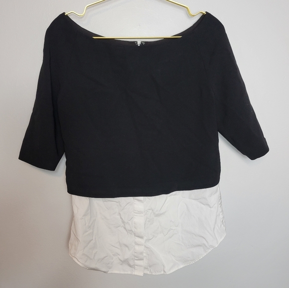 Medium Theory Black White Burgess Blouse - Picture 1 of 6